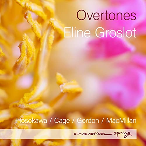 CD cover for "Overtones" by Eline Groslot, featuring floral imagery.