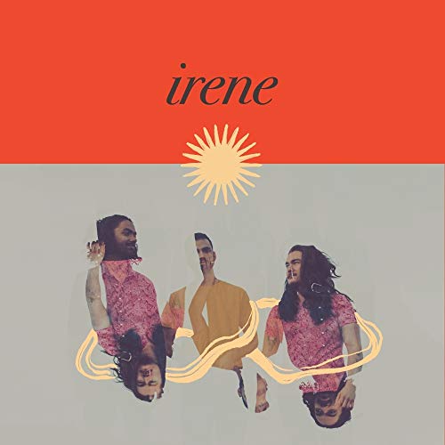 CD cover for "Irene" by Izy, featuring portraits and a sunburst.