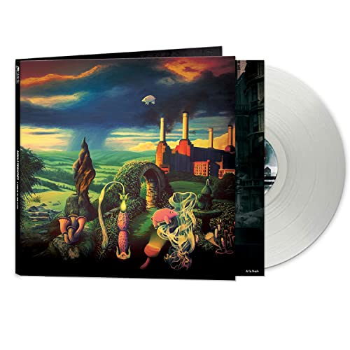 Pink Floyd tribute album cover with factory and white vinyl record.