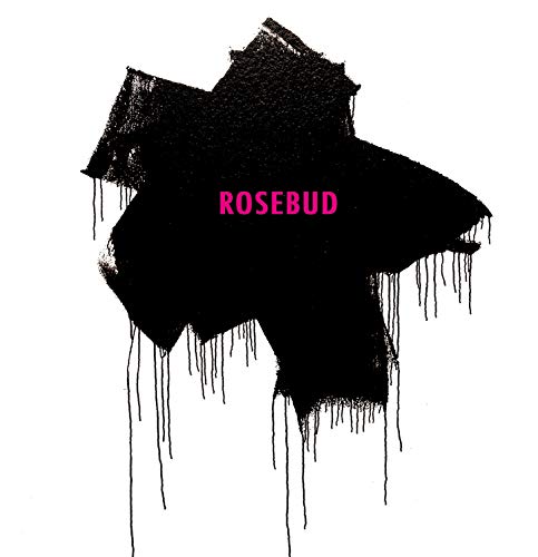 CD cover for "Rosebud" by Eraldo Bernocchi, abstract black and pink design.