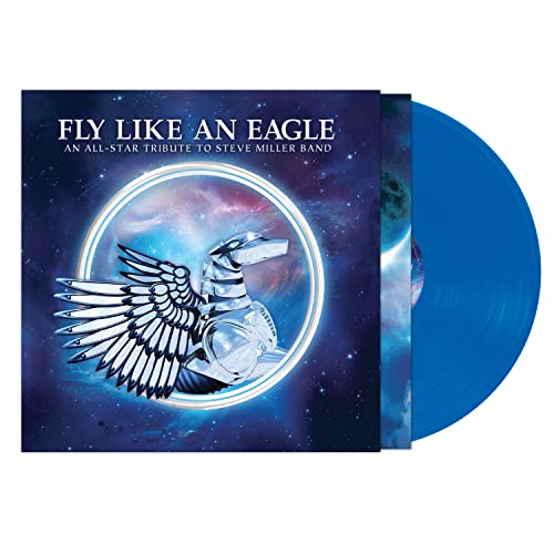 Fly Like An Eagle" tribute album vinyl record and blue records.