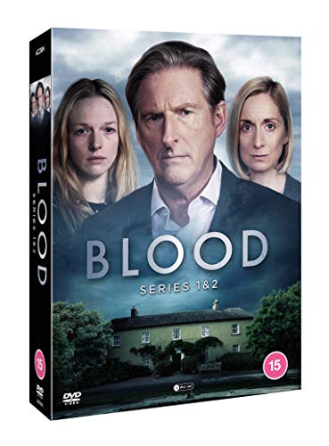 DVD case for "Blood Series 1 & 2" with three actors and a house.
