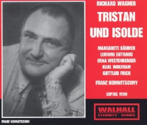 CD cover for Wagner’s “Tristan und Isolde” with a portrait of a man.