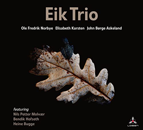 CD cover for Eik Trio’s “Trust” featuring a dried oak leaf.