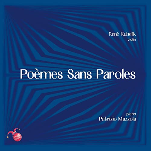 CD cover: blue abstract lines, text “Poèmes Sans Paroles”, violin and piano.