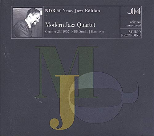 CD cover for Modern Jazz Quartet’s 1957 Hanover studio recording, with portrait.