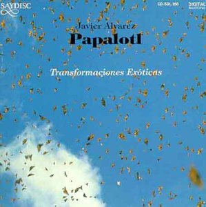 CD cover for 'Papalotl' by Javier Alvarez, featuring a blue sky with falling leaves.