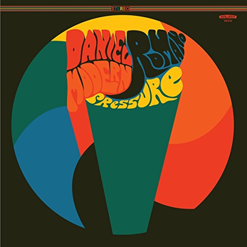 Album cover for Daniel Romanoās āModern Pressureā with colorful abstract shapes.