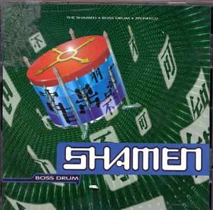 CD cover art featuring a colorful drum against a green background with digital symbols.