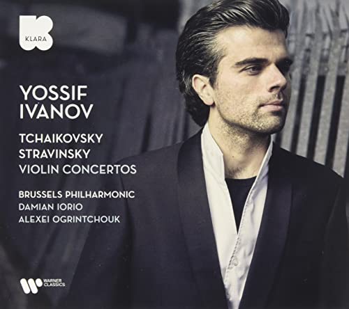 CD cover featuring violinist Yossif Ivanov, text listing composers and orchestra.