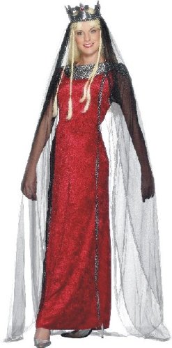 Smiffy'S Medieval Queen Adult Costume Including Headpiece One Size Fit