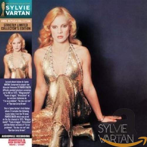 Sylvie Vartan CD cover featuring a blonde singer in a gold dress.