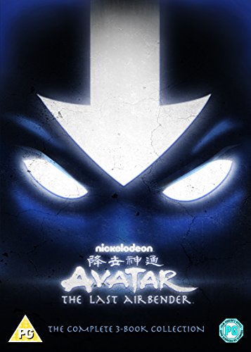 "Avatar: The Last Airbender DVD cover featuring a character's face with glowing eyes."
