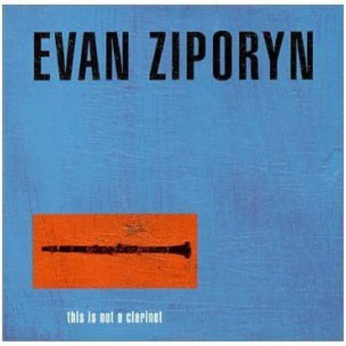 CD cover with blue background, orange rectangle, and clarinet image.