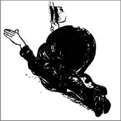 Black and white illustration of a figure reaching towards a floating object.