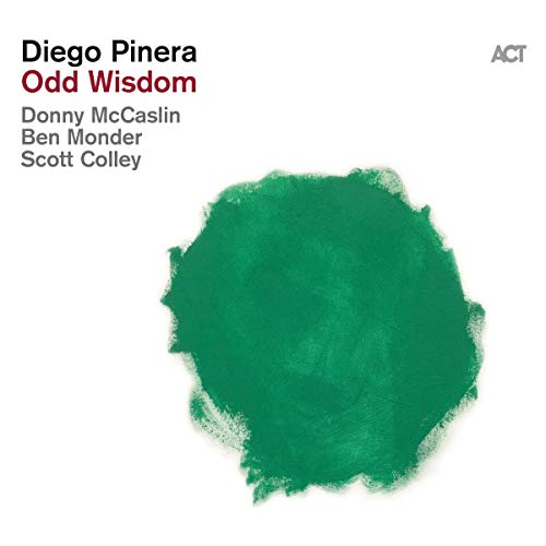 CD cover for Diego Pinera’s “Odd Wisdom” with green paint splash.