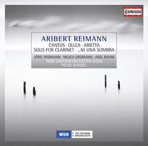 CD cover for Abert Reimann’s “Cantus/Ollea/Arietta” with minimalist water scene.