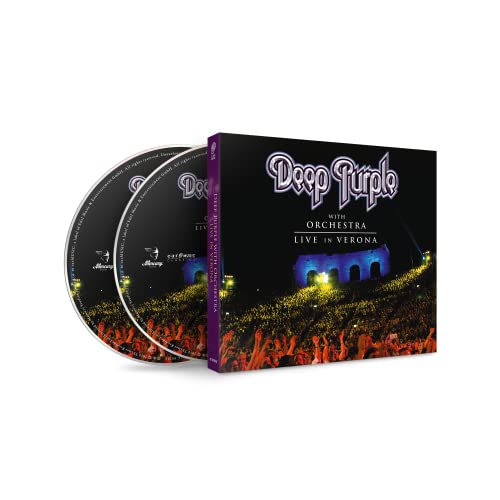 Deep Purple "Live In Verona" 2CD set with orchestra, in purple packaging.