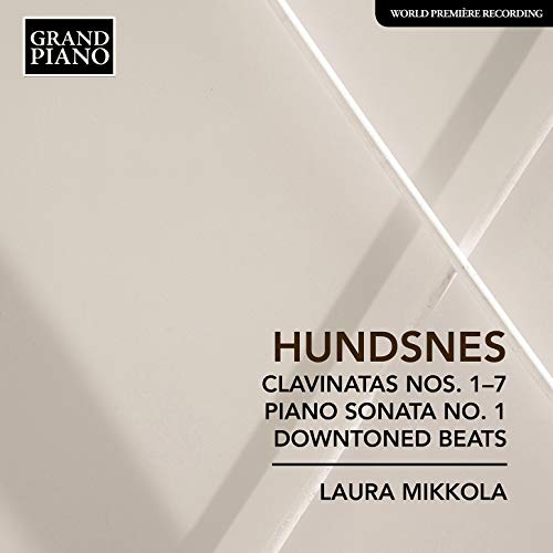 CD cover for "Hundsnes: Clavinatas" by Laura Mikkola, light beige background.