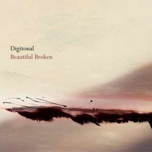 "CD album cover with abstract watercolor design and text 'Digitonal Beautiful Broken'."