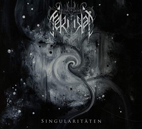 CD cover for Ferndal’s “Singularitäten” with swirling grey and white textures.