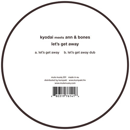 White vinyl record label with black text and barcode on a plain white background.