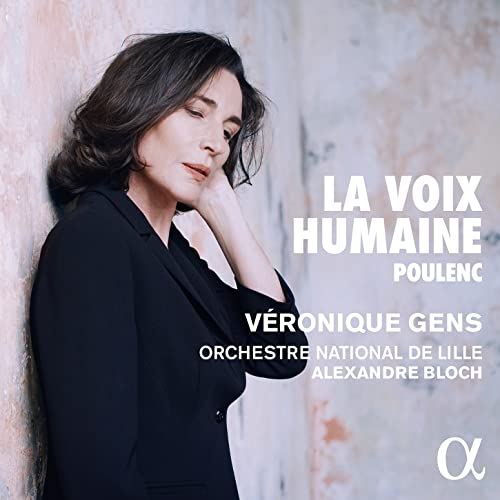 CD cover featuring Véronique Gens in a black suit, looking downward.