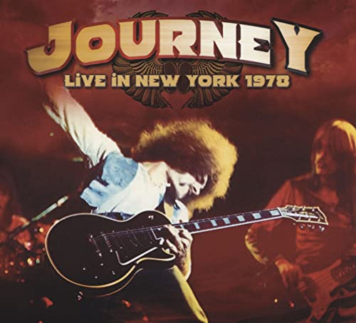Journey album cover: guitarist performing live in 1978, New York.