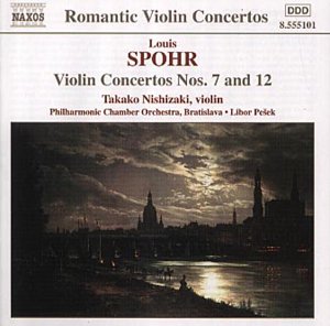 CD cover for Spohr violin concertos with a stormy landscape.