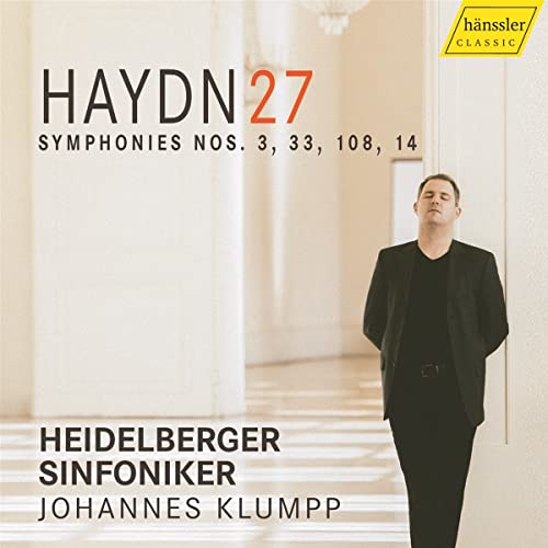 CD cover for Heidelberger Sinfoniker performing Haydn, featuring Johannes Klumpp.