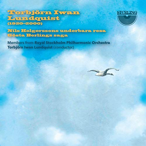 "CD cover with a white bird flying in a blue cloudy sky."