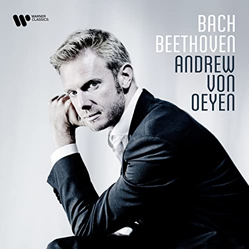 "CD cover featuring a man in a suit with text 'Bach Beethoven Andrew von Oeyen'."