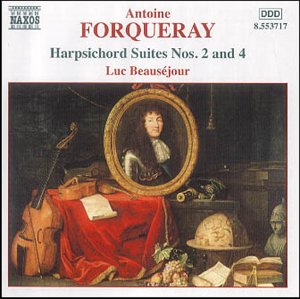 CD cover featuring a portrait of Antoine Forqueray surrounded by musical instruments and objects.