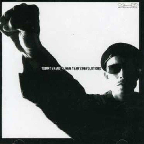 Black and white album cover with a man raising his fist.