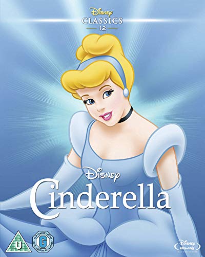 Cinderella Blu-ray cover featuring a portrait of the Disney character.