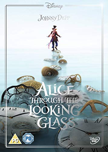 DVD cover for "Alice Through The Looking Glass" featuring the Mad Hatter and Alice.