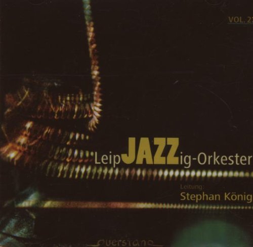 "CD cover with 'LeipJAZZig-Orkester' in yellow and white text on a dark background."