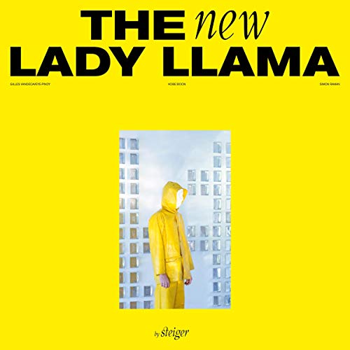 Yellow album cover featuring a hooded figure in front of a building.
