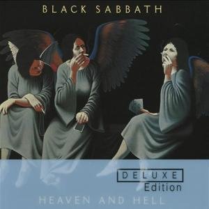 "Album cover art: three winged figures in robes against a black background."
