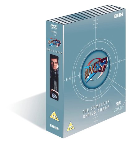 "Bluesh gray DVD case with 'Blake's 7' logo and 'Series Three' text on the front."