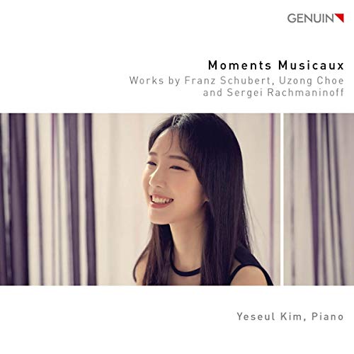 CD cover featuring pianist Yeseul Kim, with composers’ names listed.
