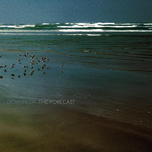 CD cover: beach scene with birds, text "Downpilot - The Forecast".