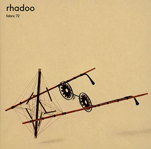 CD cover for Rhadoo’s Fabric 72, featuring abstract eyewear and lines.