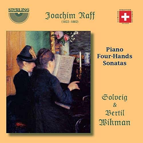 CD cover: painting of two figures playing piano, text “Joachim Raff”.