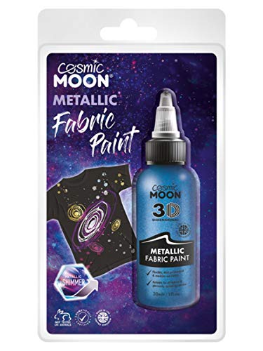 Cosmic Moon Metallic fabric Paint Blue