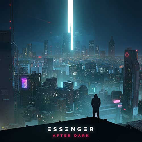 CD cover: hooded figure overlooks a futuristic, nighttime cityscape.