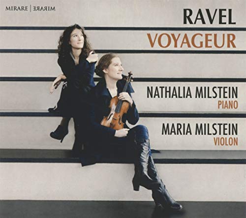 CD cover featuring a man with a violin and a woman on stairs.
