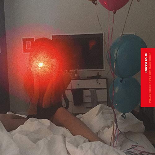 Album cover for Unknown Mortal Orchestra’s IC-01 Hanoi, with balloons and a figure.