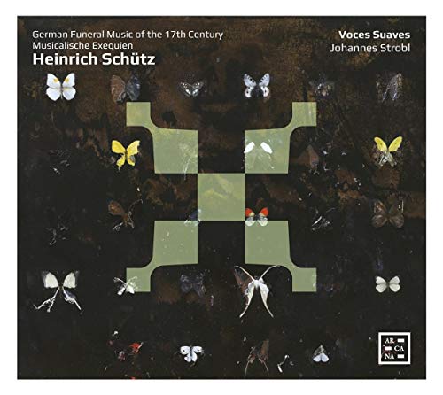 CD cover with a dark background, butterflies, and a green cross shape.