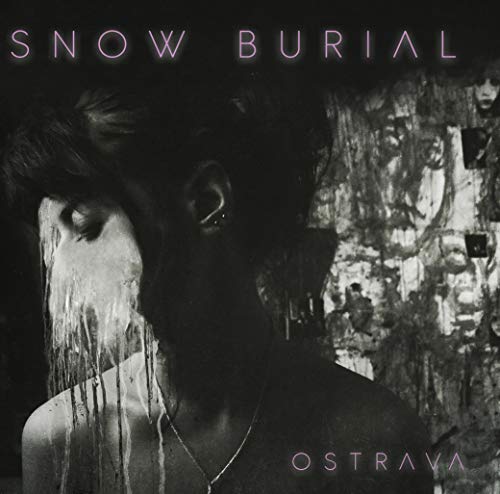 Black and white album cover with a person and pink text "Snow Burial - Ostrava".